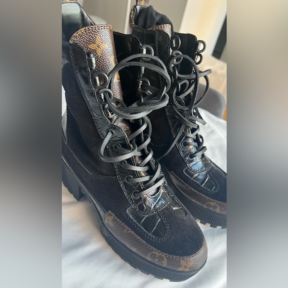 Louis Vuitton LV combat boots, size 5.5 - Picture 2 of 13